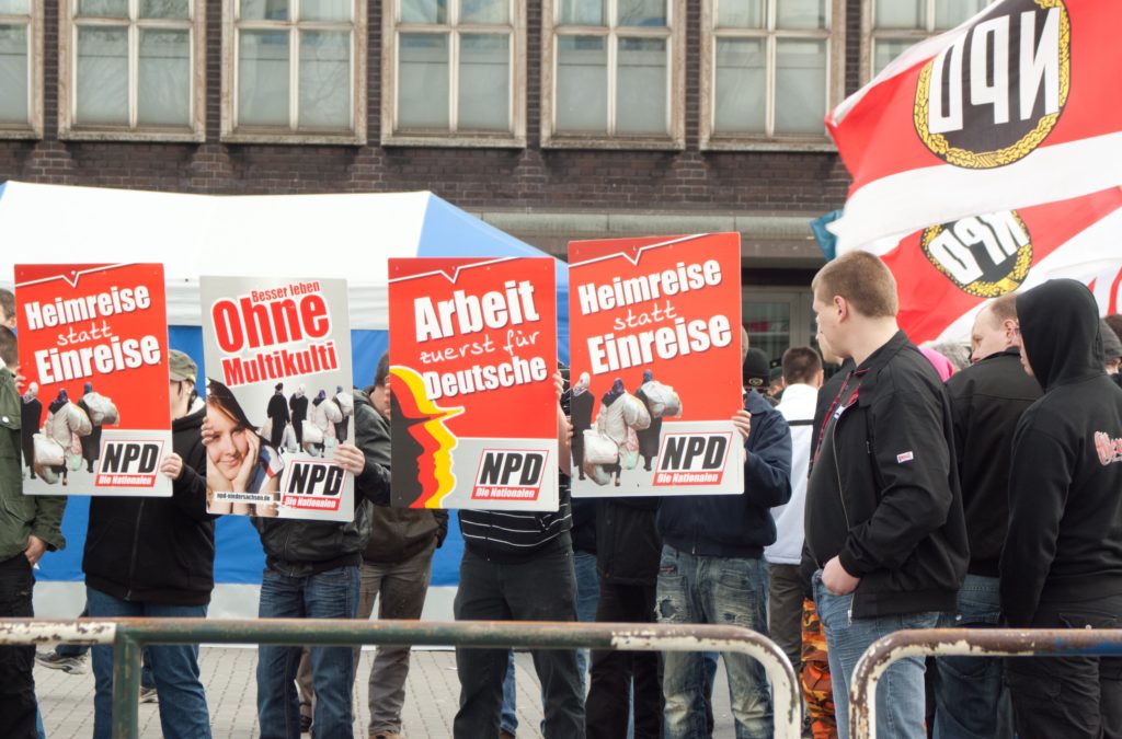 NPD-demonstration i Duisburg, 2010. Creative Commons.